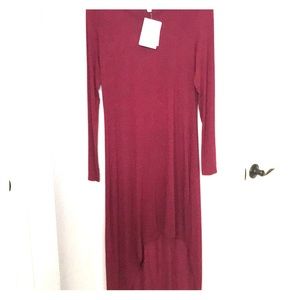NWT long sleeve high low dress!